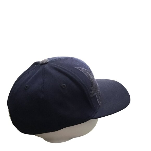 DALLAS COWBOYS MENS NAVY FLEX DOUBLE STAR TEAM LOGO FIT S/M HAT - Picture 4 of 6